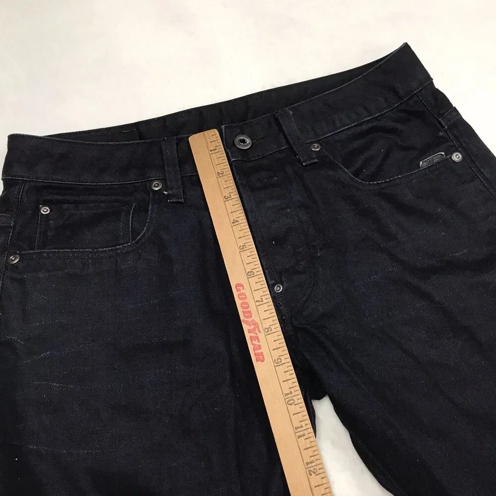 G STAR RAW Attacc Jeans Men 32x30 Slim Straight Dark Indigo Wash Button Fly